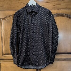 Men's Dress Shirt Slim Fit M 15-15 1/2 Black